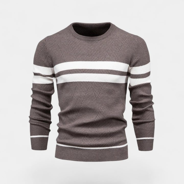 Herren Wollpullover mit Streifen – lässig und raffiniert