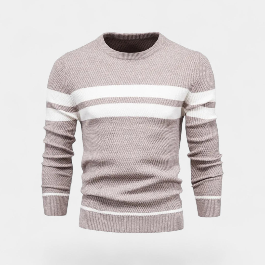 Herren Wollpullover mit Streifen – lässig und raffiniert