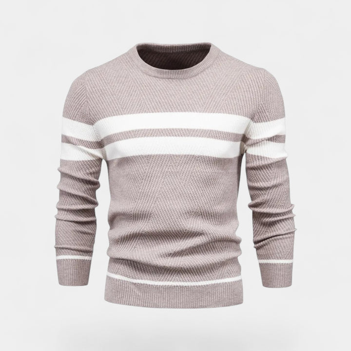 Herren Wollpullover mit Streifen – lässig und raffiniert