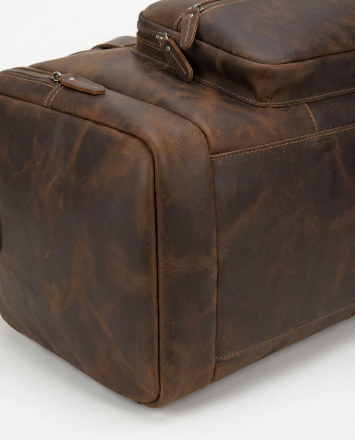 Reisetasche für Herren aus echtem Leder – Wochenend-Poloshirt-Tasche