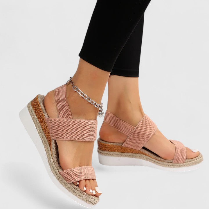 Sandales Compensées Femme Espadrille – Slingback Semelle Basse