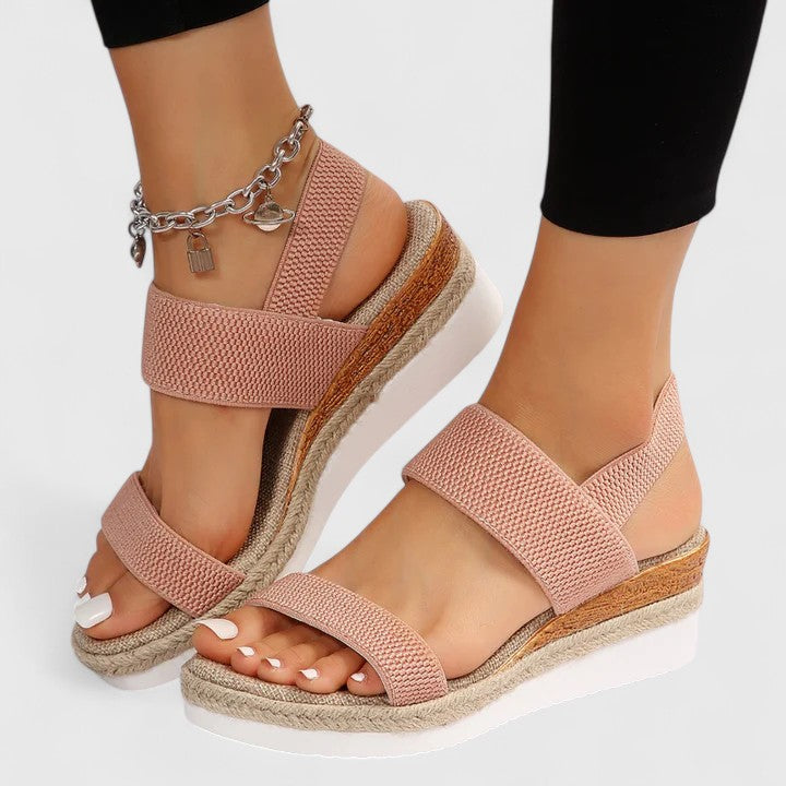 Sandales Compensées Femme Espadrille – Slingback Semelle Basse
