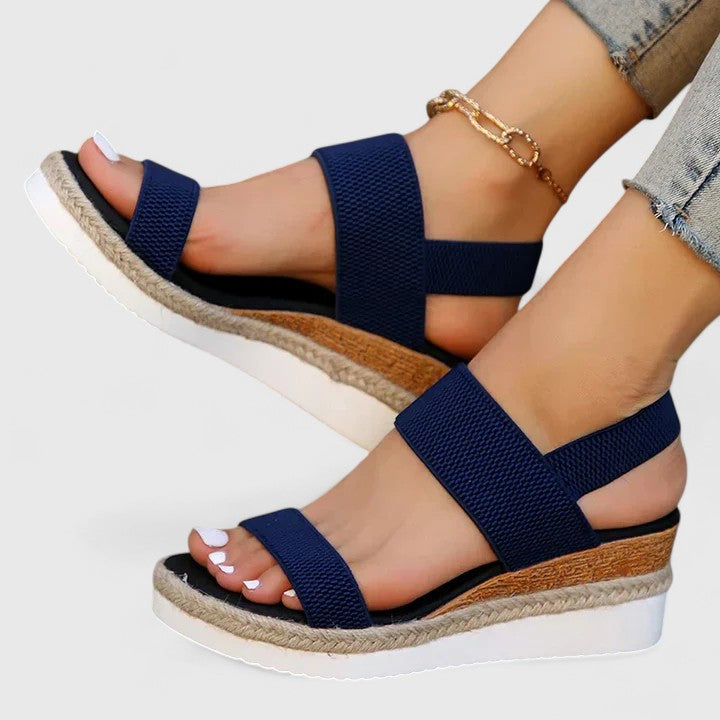 Sandales Compensées Femme Espadrille – Slingback Semelle Basse